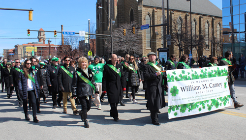 Bill Carney family marching in tribute